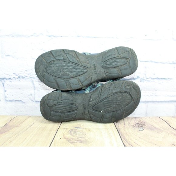 LL Bean Boothbay Water Sandals Tribal Print Blue Teal Size 7 M - Picture 7 of 9